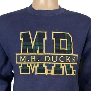 VTG 90s Mr Ducks Mens Large Crewneck Sweatshirt Ocean City Boardwalk